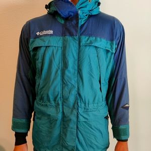 Green and Blue Columbia Rainjacket